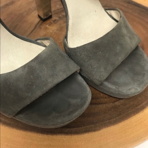 Michael Kors Suede 5” Mirrored Thick Heels with Zipper Size 8 - Picture 4 of 14